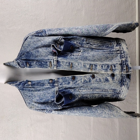 Levi's Vintage Blue Stone Wash Long Sleeve Button Front Trucker Jean Jacket - Picture 6 of 16